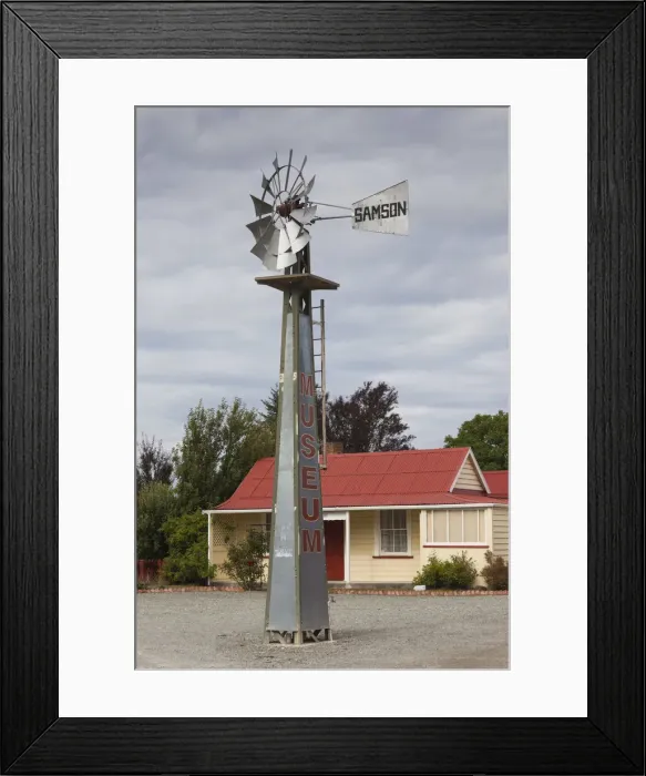 Framed Print : New Zealand, South Island, Canterbury, Fairlie, windmill Framed Print : New Zealand, South Island, Canterbury, Fairlie, windmill
