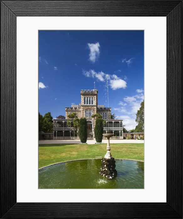 Framed Print : New Zealand, South Island, Otago, Otago Peninsula, Dunedin-area, Larnach Castle