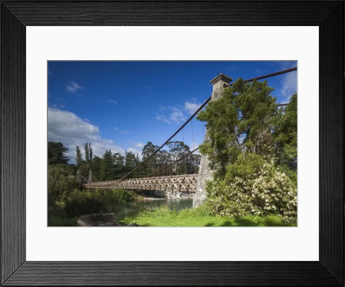 Framed Print : New Zealand, South Island, Southland, Clifden, Clifden Suspension Bridge, built 1899 Framed Print : New Zealand, South Island, Southland, Clifden, Clifden Suspension Bridge, built 1899
