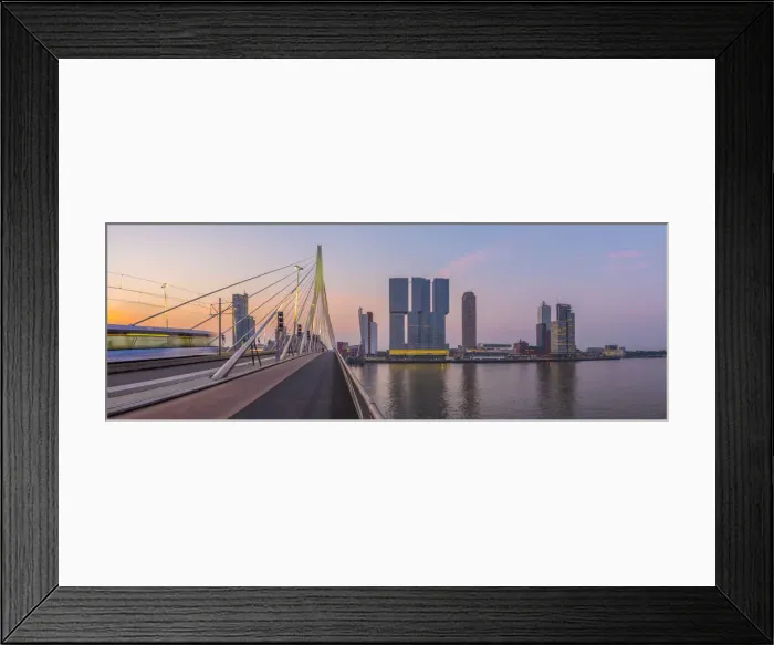 Framed Print : Netherlands, South Holland, Rotterdam, Erasmusbrug, Erasmus Bridge and Wilhelminakade 137 Framed Print : Netherlands, South Holland, Rotterdam, Erasmusbrug, Erasmus Bridge and Wilhelminakade 137