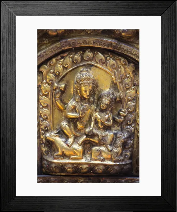 Framed Print : Nepal, Kathmandu, Gokarna Mahadev Temple, Brasswork Framed Print : Nepal, Kathmandu, Gokarna Mahadev Temple, Brasswork
