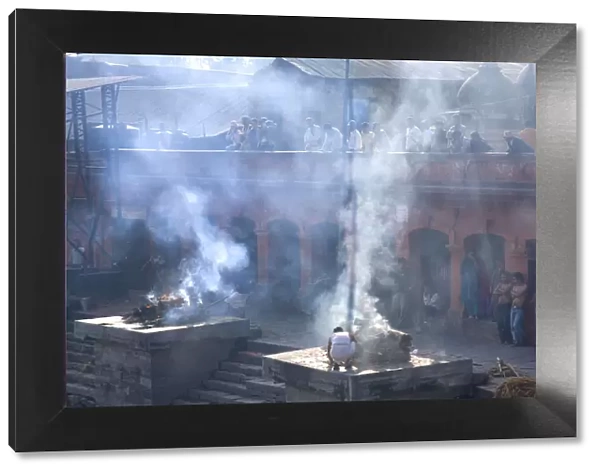 Corpses waiting to be cremated Pashupatinath, Kathmandu, Nepal