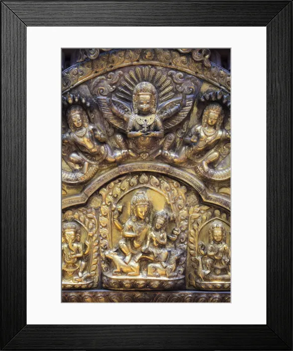 Framed Print : Nepal, Kathmandu, Gokarna Mahadev Temple, Brasswork Framed Print : Nepal, Kathmandu, Gokarna Mahadev Temple, Brasswork