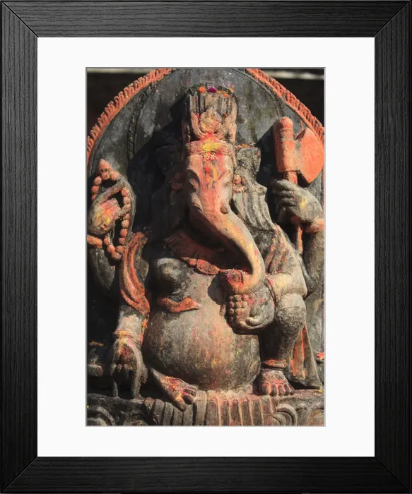 Framed Print : Nepal, Kathmandu, Gokarna Mahadev Temple, Ganesh Statue Framed Print : Nepal, Kathmandu, Gokarna Mahadev Temple, Ganesh Statue