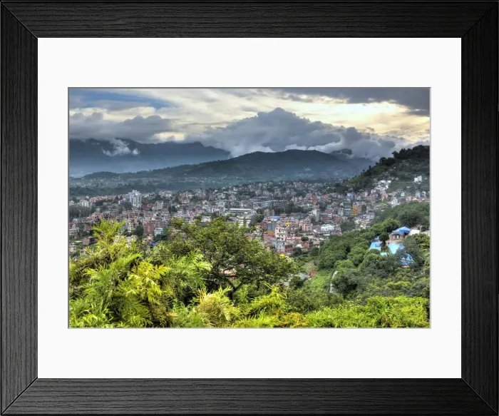 Framed Print : Cityscape from Swayambhunath, Kathmandu, Nepal