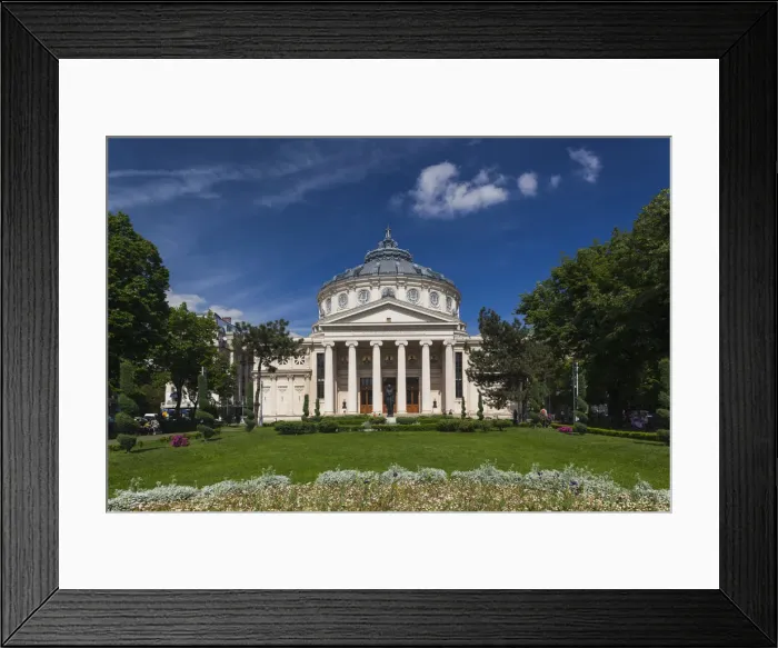 Framed Print : Romania, Bucharest, Romanian Atheneum, exterior Framed Print : Romania, Bucharest, Romanian Atheneum, exterior