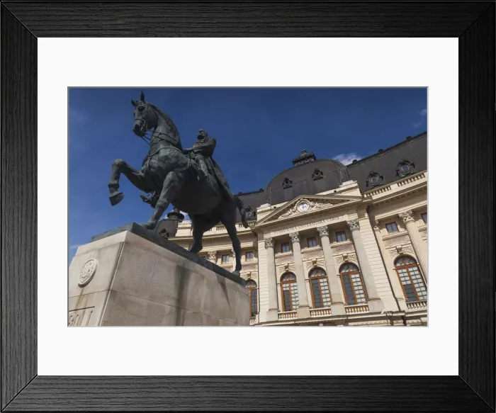 Framed Print : Romania, Bucharest, Piata George Enescu Square and King Carol I University