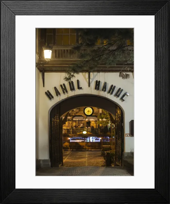 Framed Print : Romania, Bucharest, Lipscani Old Town, Hanul Hanuc, traditional outdoor restaurant Framed Print : Romania, Bucharest, Lipscani Old Town, Hanul Hanuc, traditional outdoor restaurant