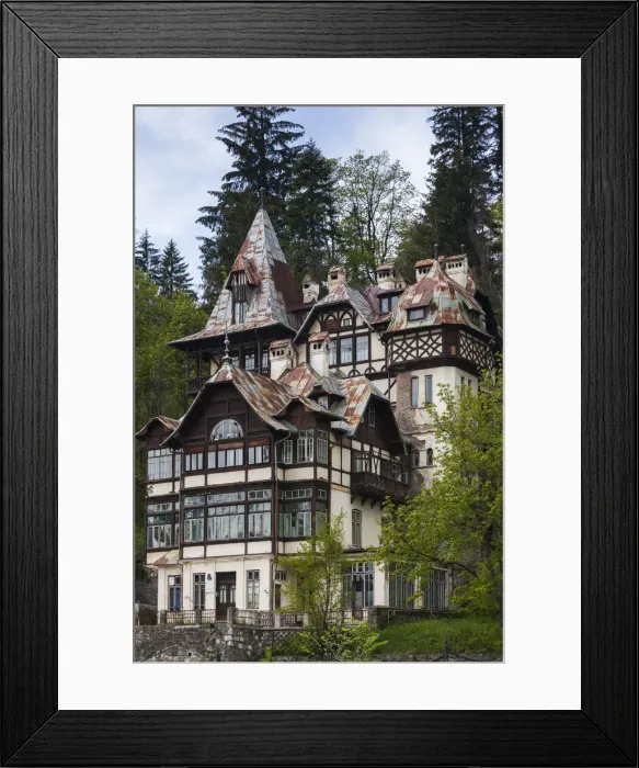 Framed Print : Romania, Transylvania, Sinaia, antique resort building Framed Print : Romania, Transylvania, Sinaia, antique resort building