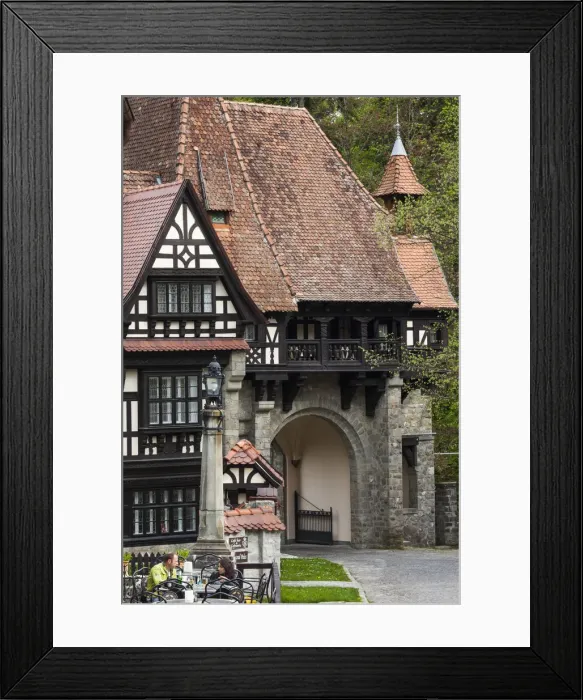 Framed Print : Romania, Transylvania, Sinaia, Peles Castle-area, palace buildings Framed Print : Romania, Transylvania, Sinaia, Peles Castle-area, palace buildings