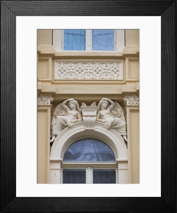 Framed Print : Romania, Transylvania, Brasov, building detail Framed Print : Romania, Transylvania, Brasov, building detail