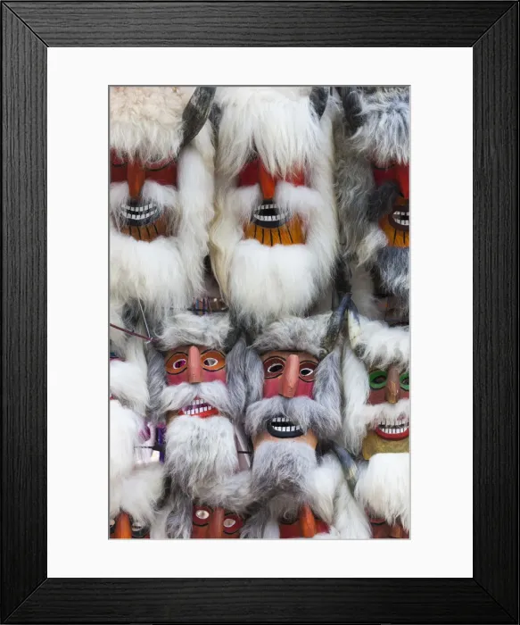 Framed Print : Romania, Transylvania, Bran, Bran Castle, furry souvenirs