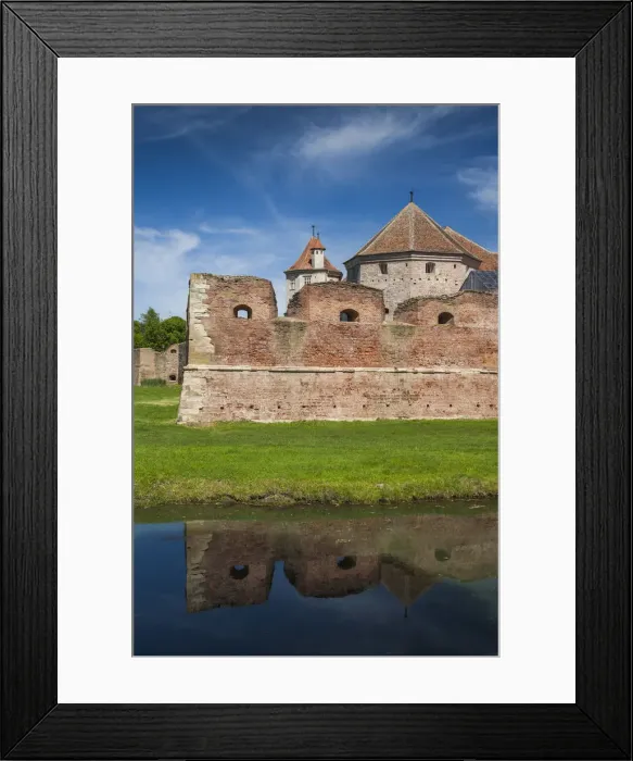 Framed Print : Romania, Transylvania, Fagaras, Fagaras Citadel and moat Framed Print : Romania, Transylvania, Fagaras, Fagaras Citadel and moat