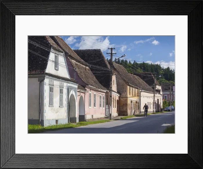 Framed Print : Romania, Transylvania, Biertan, town buiding detail Framed Print : Romania, Transylvania, Biertan, town buiding detail