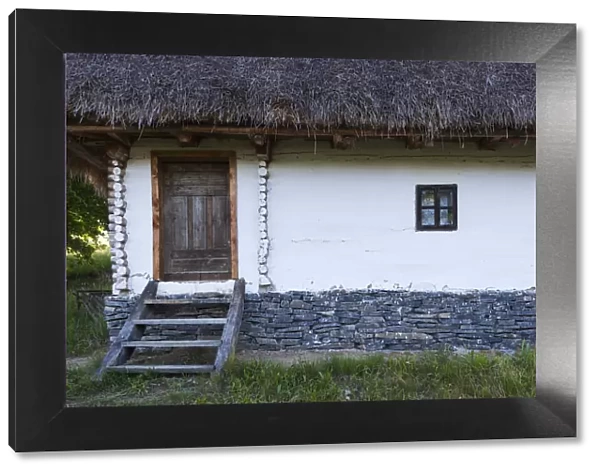 Romania, Maramures Region, Baia Mare, outdoor village life exhibit, traditional house