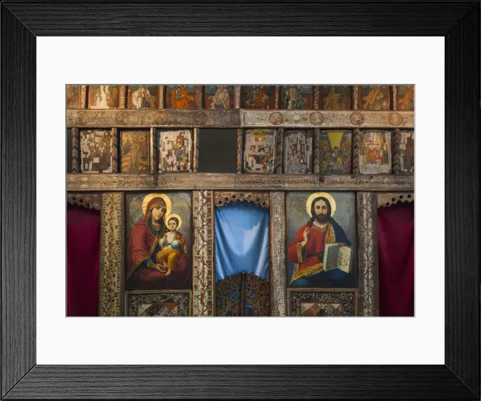 Framed Print : Romania, Bucharest, Museum of the Romanian Peasant, Romanian Orthodox church altar Framed Print : Romania, Bucharest, Museum of the Romanian Peasant, Romanian Orthodox church altar