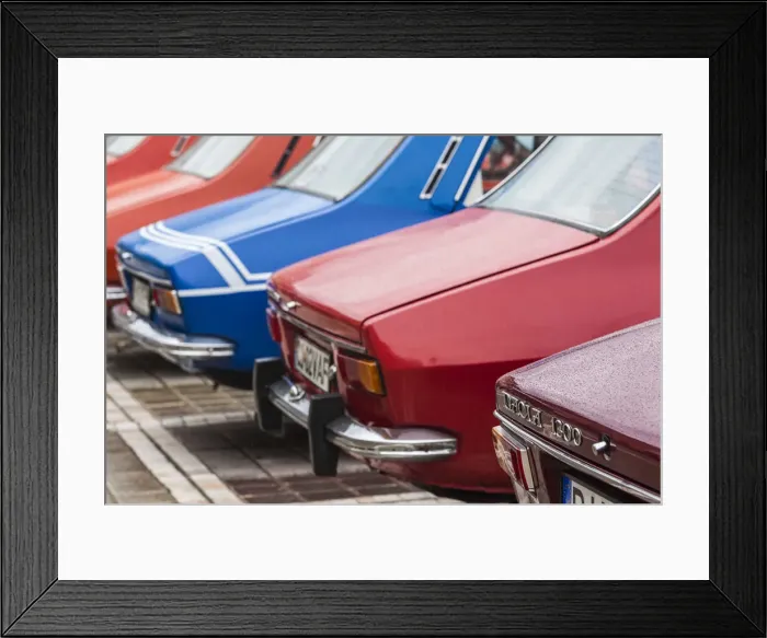 Framed Print : Romania, Transylvania, Brasov, Piata Sfatului Square, antique car show of 1970s-1980s-era Framed Print : Romania, Transylvania, Brasov, Piata Sfatului Square, antique car show of 1970s-1980s-era