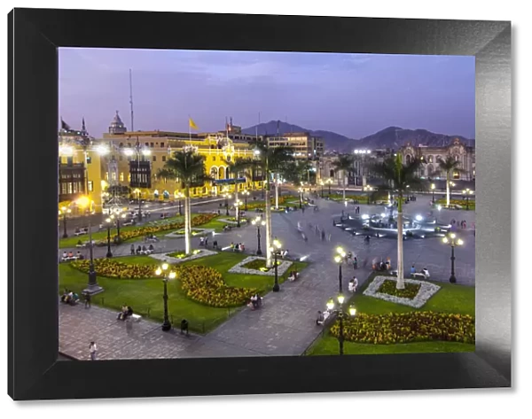 Peru, Lima, Plaza Mayor, Plaza de Armas, Government Palace
