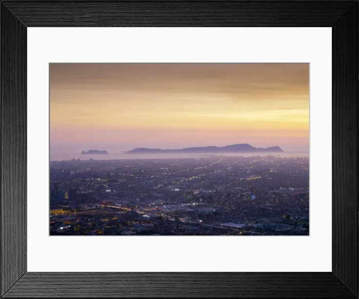 Framed Print : Peru, Lima, Dusk, Island Of San Lorenzo, Pacific Ocean Framed Print : Peru, Lima, Dusk, Island Of San Lorenzo, Pacific Ocean