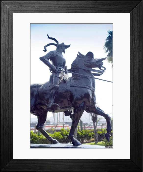 Framed Print : Peru, Lima, Bronze Statue Of Francisco Pizzaro, Founder Of Lima, Parque de la Muralla Framed Print : Peru, Lima, Bronze Statue Of Francisco Pizzaro, Founder Of Lima, Parque de la Muralla