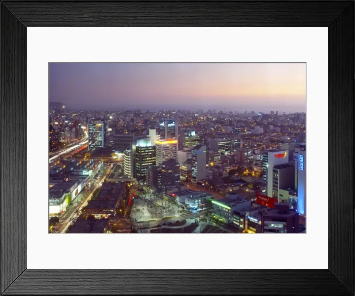 Framed Print : Peru, Lima, San Isidro District, High Rise Office Buidlings Framed Print : Peru, Lima, San Isidro District, High Rise Office Buidlings