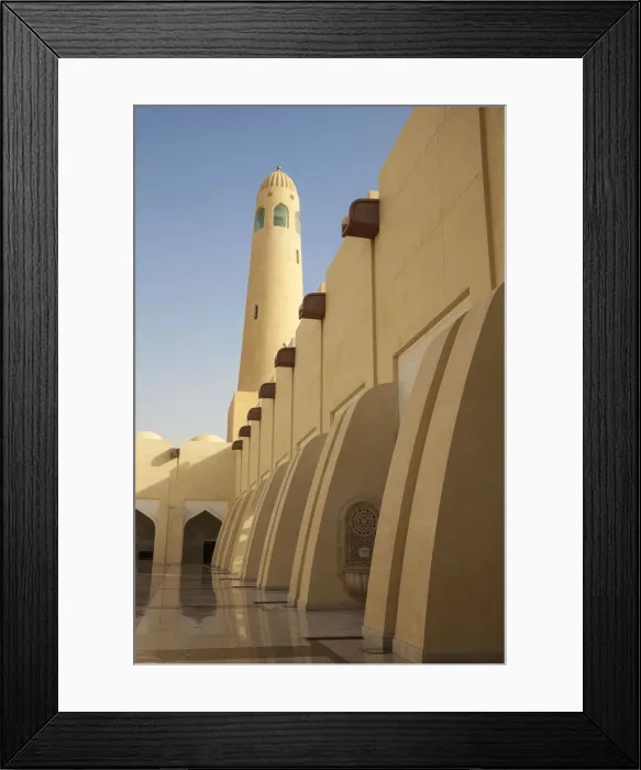 Framed Print : Qatar, Doha, Mohammed bin Abdulwahhab Mosque - The State Mosque of Qatar Framed Print : Qatar, Doha, Mohammed bin Abdulwahhab Mosque - The State Mosque of Qatar