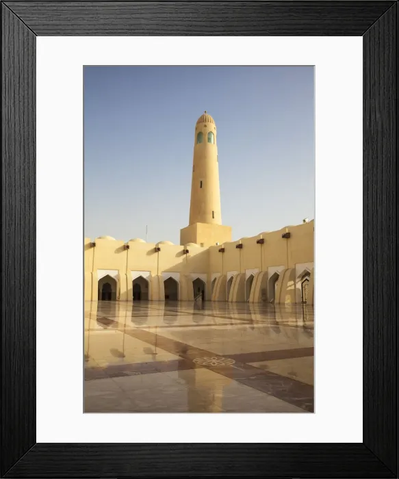 Framed Print : Qatar, Doha, Mohammed bin Abdulwahhab Mosque - The State Mosque of Qatar Framed Print : Qatar, Doha, Mohammed bin Abdulwahhab Mosque - The State Mosque of Qatar