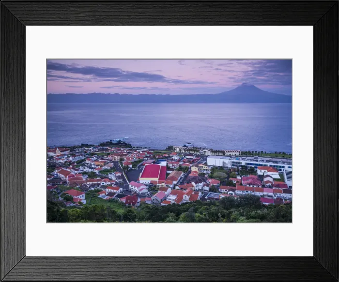 Framed Print : Portugal, Azores, Sao Jorge Island, Velas, dawn Framed Print : Portugal, Azores, Sao Jorge Island, Velas, dawn