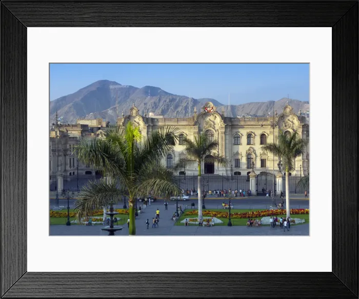 Framed Print : Peru, Lima, Government Palace, Plaza Mayor, Plaza de Armas Framed Print : Peru, Lima, Government Palace, Plaza Mayor, Plaza de Armas