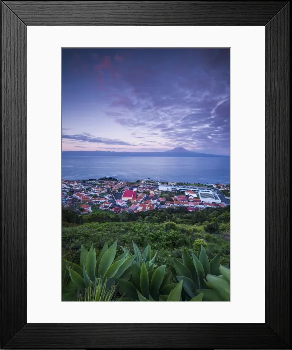 Framed Print : Portugal, Azores, Sao Jorge Island, Velas, dawn Framed Print : Portugal, Azores, Sao Jorge Island, Velas, dawn