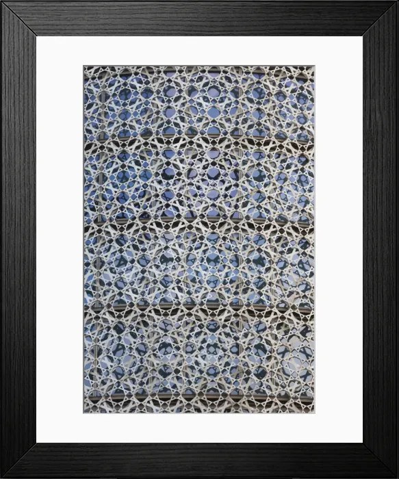 Framed Print : Qatar, Doha, Doha Bay, West Bay skyscrapers, Burj Qatar Tower, detail of exterior Framed Print : Qatar, Doha, Doha Bay, West Bay skyscrapers, Burj Qatar Tower, detail of exterior
