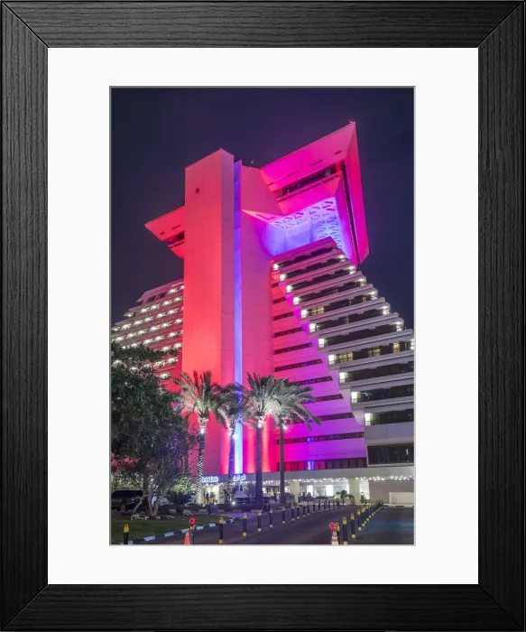 Framed Print : Sheraton Grand Hotel, West Bay, Doha, Qatar