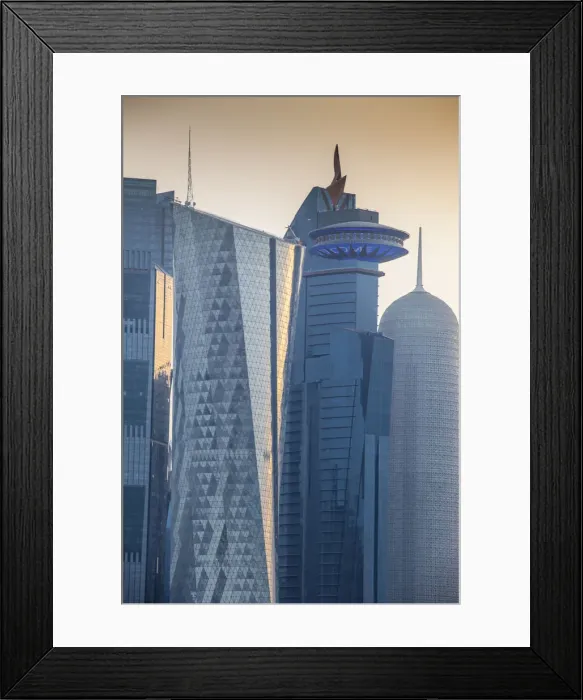 Framed Print : Qatar, Doha, West Bay buildings Framed Print : Qatar, Doha, West Bay buildings