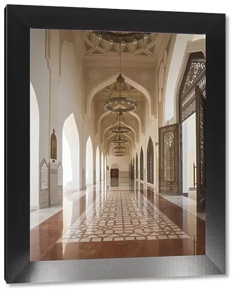 Qatar, Doha, Abdul Wahhab Mosque, The State Mosque of Qatar, courtyard walkway