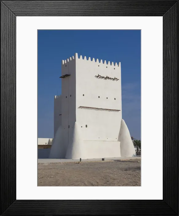 Framed Print : Qatar, Umm Salal Mohammed, 19th century Barzan Tower and fort Framed Print : Qatar, Umm Salal Mohammed, 19th century Barzan Tower and fort