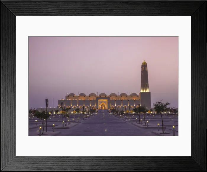 Framed Print : Qatar, Doha, Mohammed bin Abdulwahhab Mosque - The State Mosque of Qatar Framed Print : Qatar, Doha, Mohammed bin Abdulwahhab Mosque - The State Mosque of Qatar