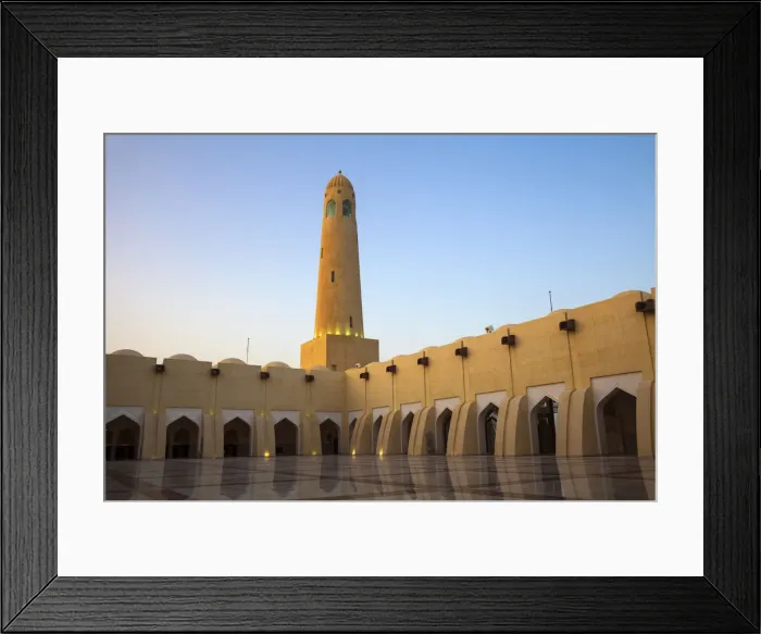 Framed Print : Qatar, Doha, Mohammed bin Abdulwahhab Mosque - The State Mosque of Qatar Framed Print : Qatar, Doha, Mohammed bin Abdulwahhab Mosque - The State Mosque of Qatar