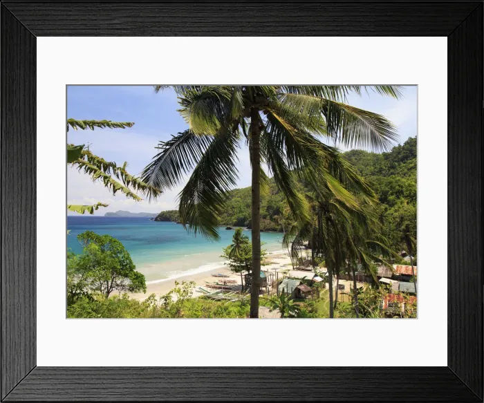 Framed Print : Philippines, Palawan, Port Barton, Baybay fishing village Framed Print : Philippines, Palawan, Port Barton, Baybay fishing village