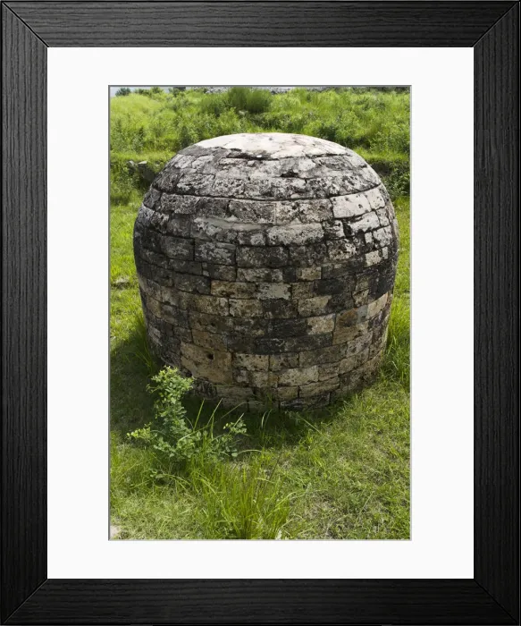 Framed Print : Pakistan, Punjab, Taxila (Unesco World Heritage Site), Sirkap City (Partnain) Round stupa Framed Print : Pakistan, Punjab, Taxila (Unesco World Heritage Site), Sirkap City (Partnain) Round stupa
