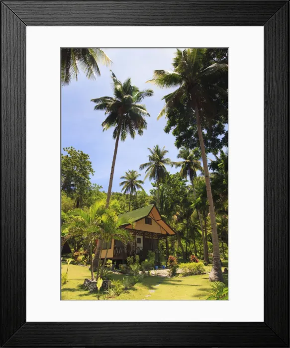 Framed Print : Philippines, Palawan, Port Barton, Cacnipa Island
