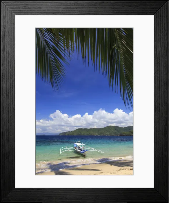Framed Print : Philippines, Palawan, Port Barton, Cacnipa Island