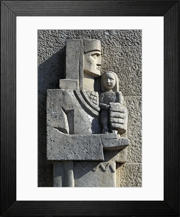 Framed Print : Sculpture near Centennial Hall, Wroclaw, Lower Silesia, Poland