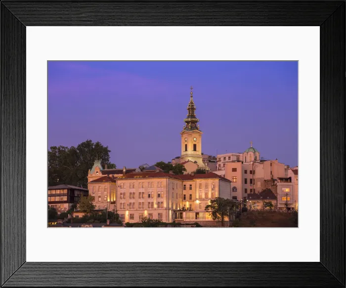 Framed Print : Serbia, Belgrade, View of St. Michaels Cathedral in the historical center