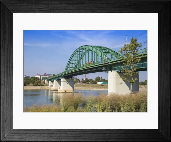 Framed Print : Serbia, Belgrade, Stari Savski Most - Old Sava Bridge over Sava river
