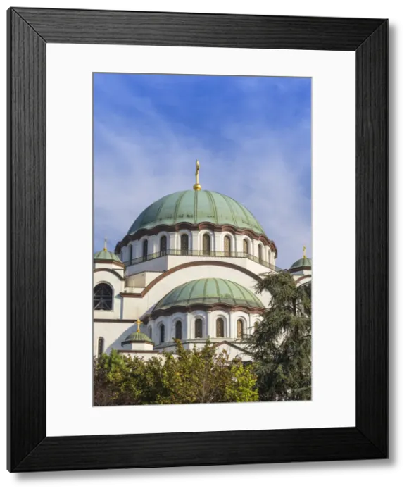 Framed Print : Serbia, Belgrade, St Sava Temple - The largest orthodox cathedral in the world