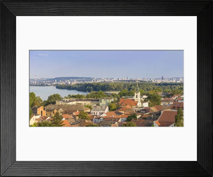 Framed Print : Serbia, Belgrade, Zemun, View of Zemun rooftops, Crkva Uznesenja blazene Djevice Framed Print : Serbia, Belgrade, Zemun, View of Zemun rooftops, Crkva Uznesenja blazene Djevice