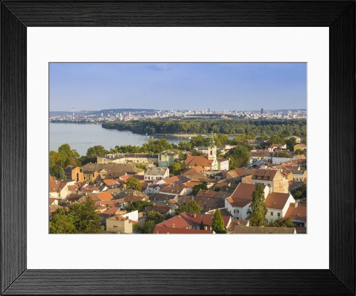 Framed Print : Serbia, Belgrade, Zemun, View of Zemun rooftops, Crkva Uznesenja blazene Djevice Framed Print : Serbia, Belgrade, Zemun, View of Zemun rooftops, Crkva Uznesenja blazene Djevice