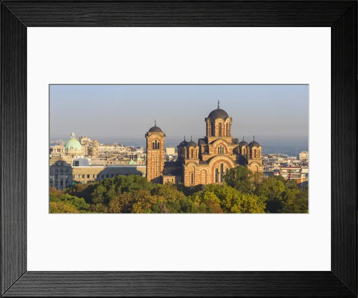 Framed Print : Serbia, Belgrade View of St Marks Church Framed Print : Serbia, Belgrade View of St Marks Church