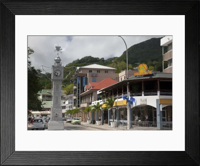 Framed Print : Seychelles, Mahe Island, Victoria, The Clock Tower Framed Print : Seychelles, Mahe Island, Victoria, The Clock Tower