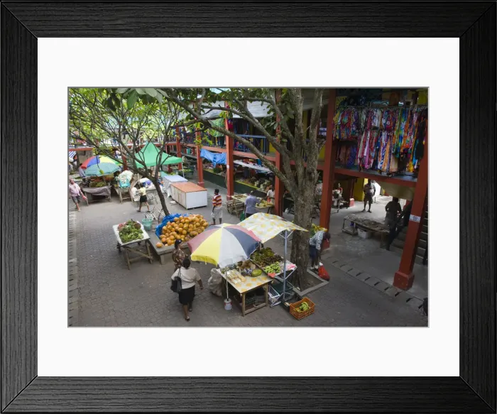 Framed Print : Seychelles, Mahe Island, Victoria, Town market Framed Print : Seychelles, Mahe Island, Victoria, Town market